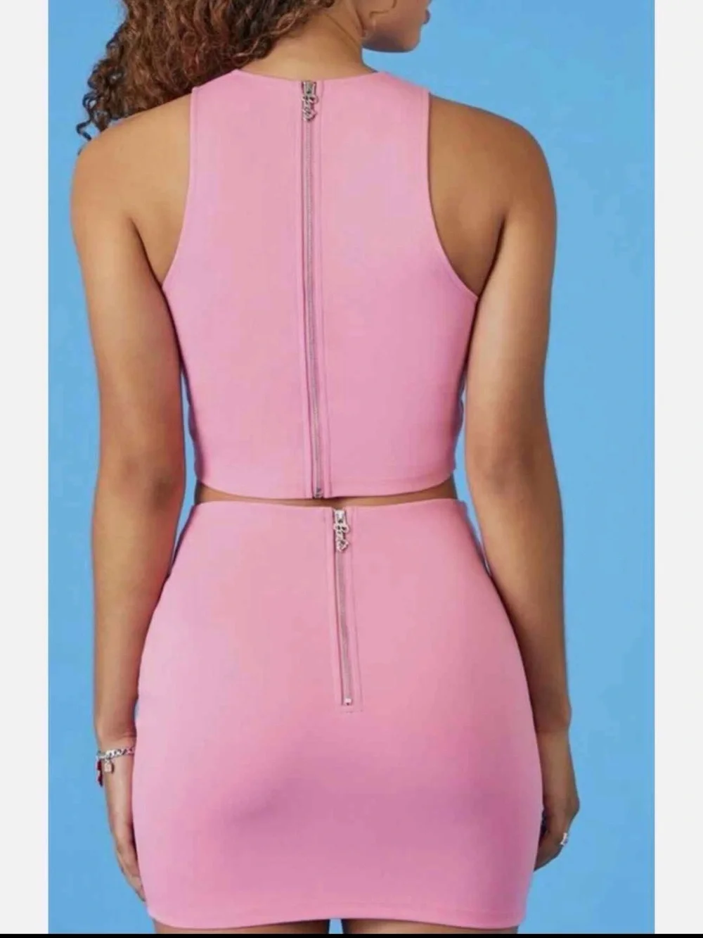 Forever 21 Barbie Pink skirt set nwt